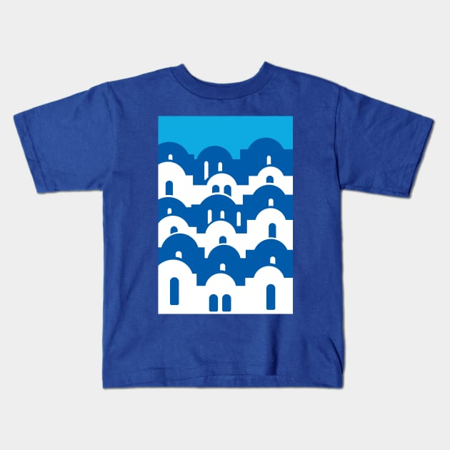 Mediterranean village Kids T-Shirt by Maxsomma